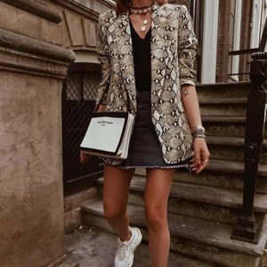 Snake Print Blazer